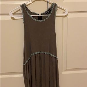 Flowy Army Green Boho Tank